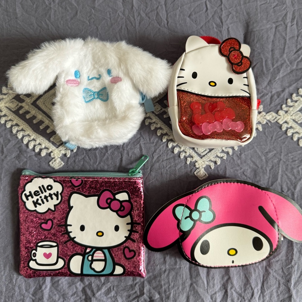 Hello kitty and friends pouches